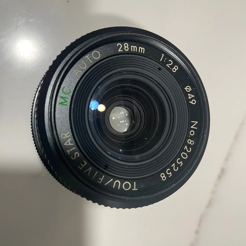Fujica STX-1 35mm SLR Analog Camera Body with Toyo Optics 28mm Lens
